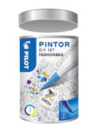 Kreativmarker PINTOR, gut deckende Tinte, 2.9mm (F), DIY-Set Jute Beutel