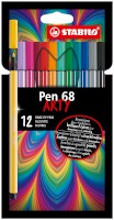 Premium-Filzstift STABILO® Pen 68, ARTY mit 12 Stiften