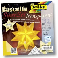 Bastelset Bascetta-Stern 15 x 15 cm gelb transparent