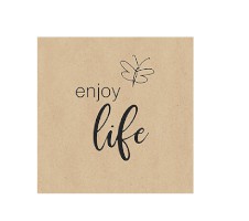 Serviette "Enjoy Life" By Nature 33 x 33 cm 20er Packung