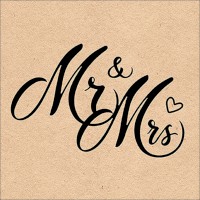 Serviette "Mr & Mrs" recycled 33 x 33 cm 20er Packung