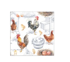 Serviette "Chicken Farm" 33 x 33 cm 20er Packung