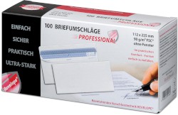 Briefumschläge Professional Format: 112 x 225 mm, ohne Fenster
