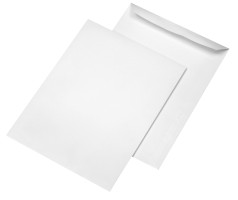 Versandtaschen B4 (250 x 353 mm) weiß, Offset weiß, Papier: 120 g/qm, Klebung: selbstklebend, ohne Fenster